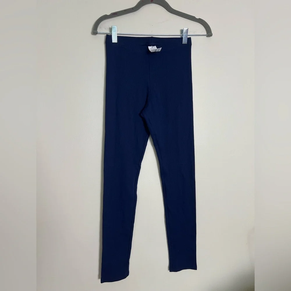 Old Navy Girls Blue Leggings Casual‎ Outdoor Full Length Ribbed Knit sz XL